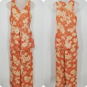 Women's Susie Tompkins Floral Pants Set Size‎ Small